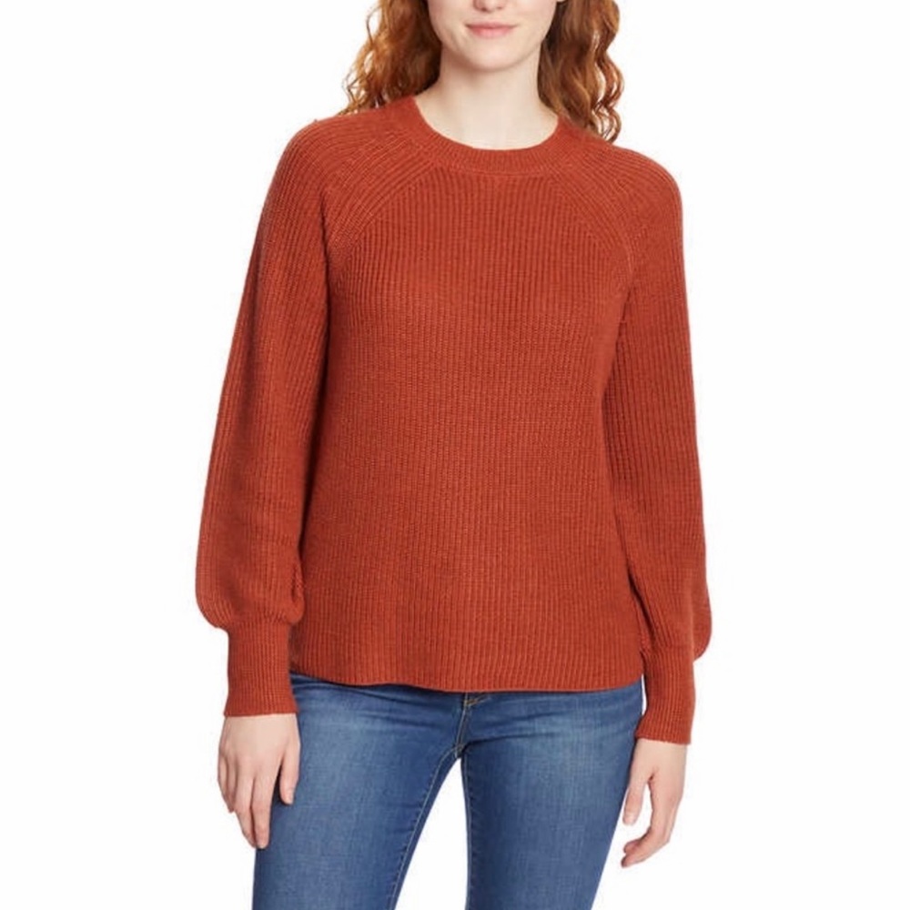 Jessica Simpson Women’s Crewneck Sweater Rib Knit Stitch